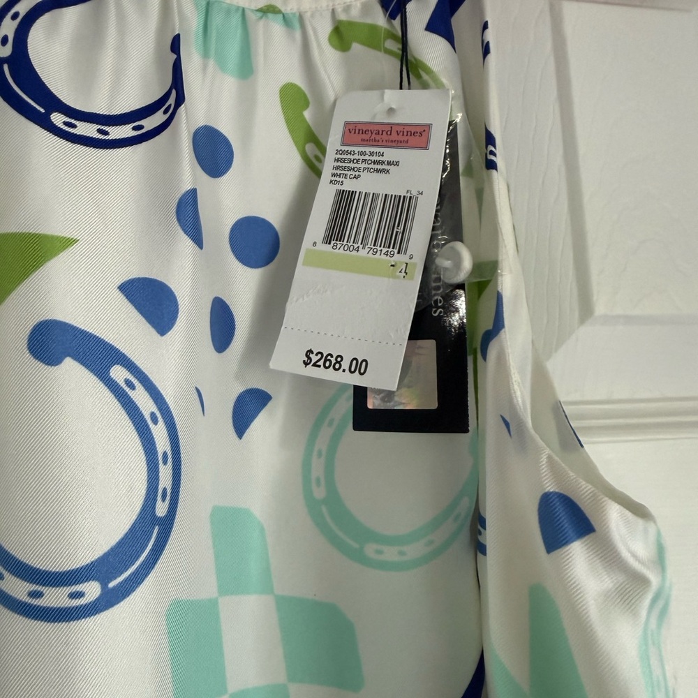 Vineyard Vines Kentucky Derby 100% Silk Sleeveless Maxi Dress - Picture 2 of 9